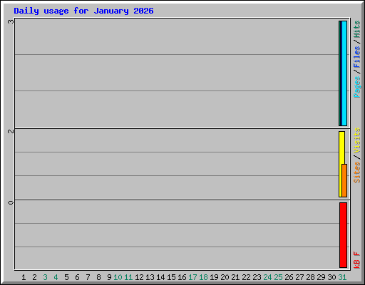 Daily usage for January 2026