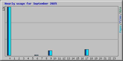 Hourly usage for September 2025