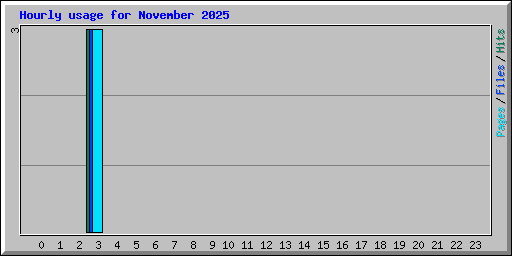 Hourly usage for November 2025
